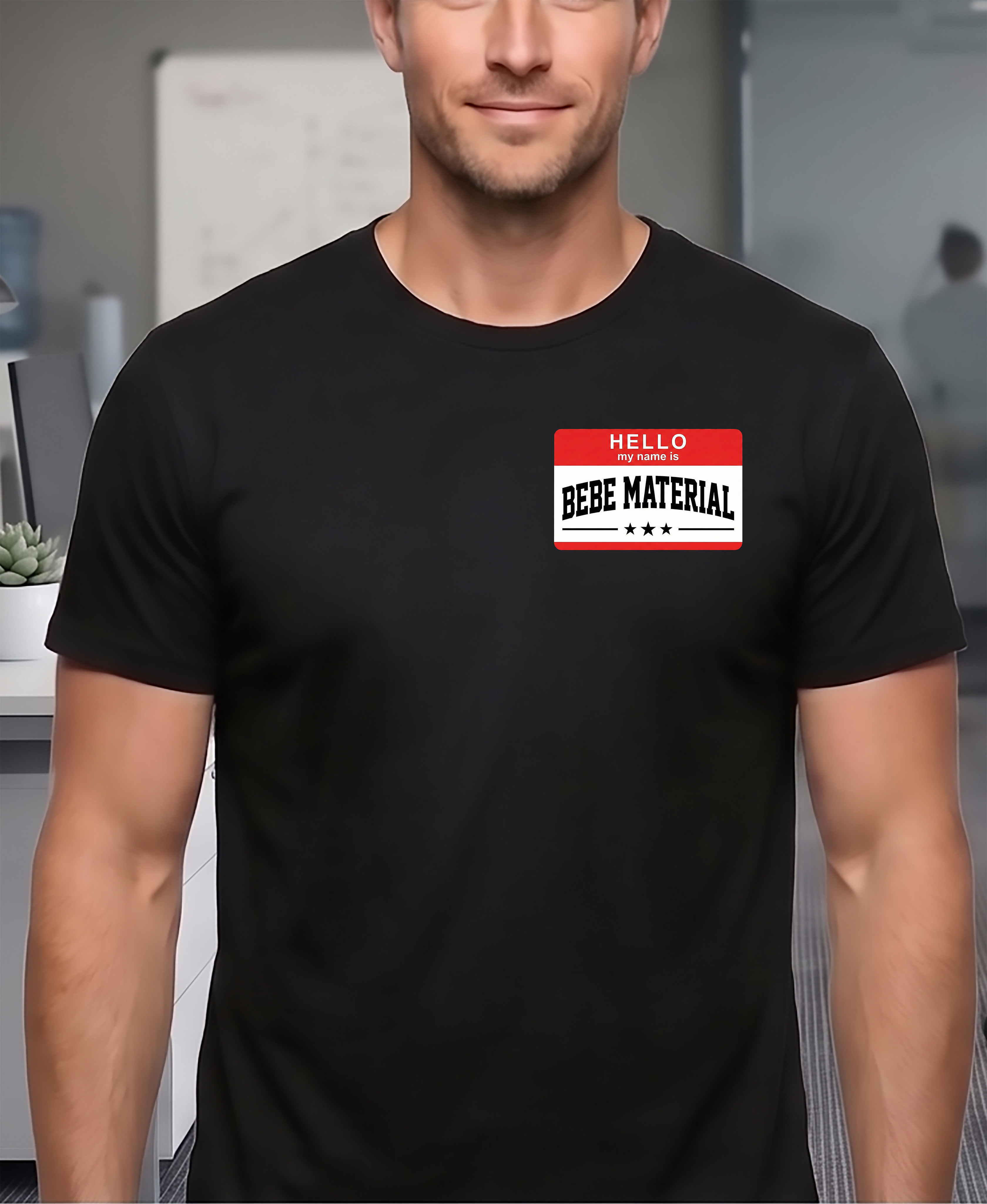 Hello Tag: Bebe Material T-Shirt (Unisex)