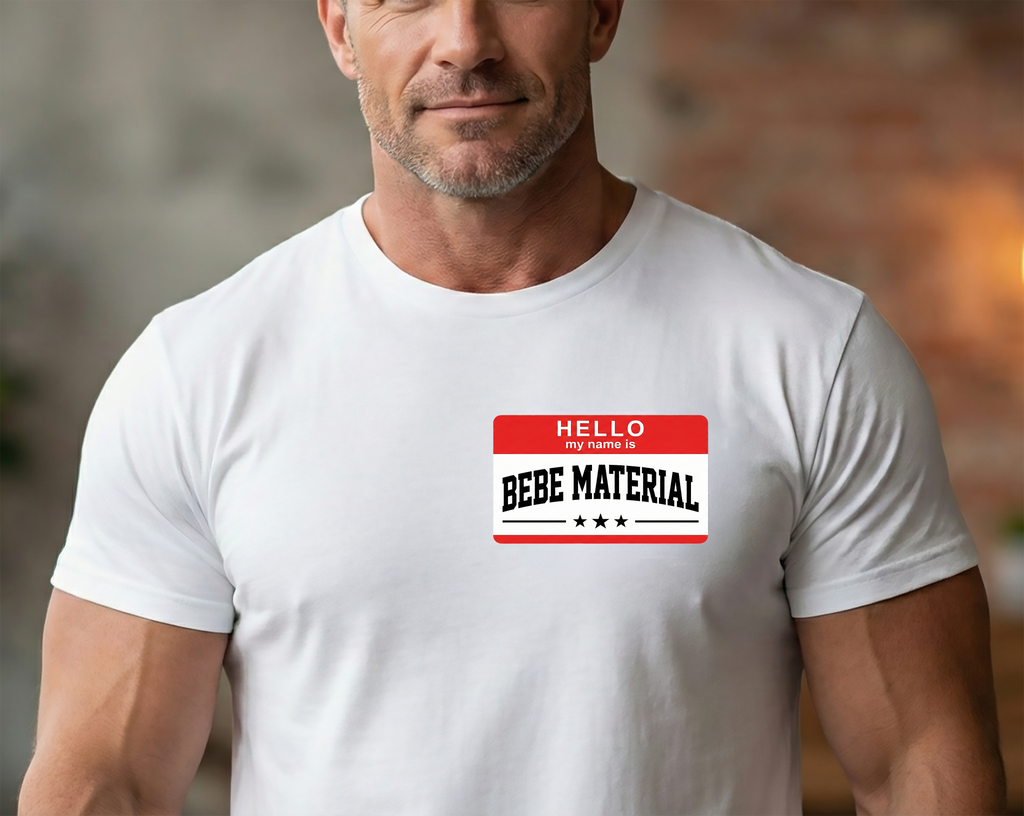 Hello Tag: Bebe Material T-Shirt (Unisex)